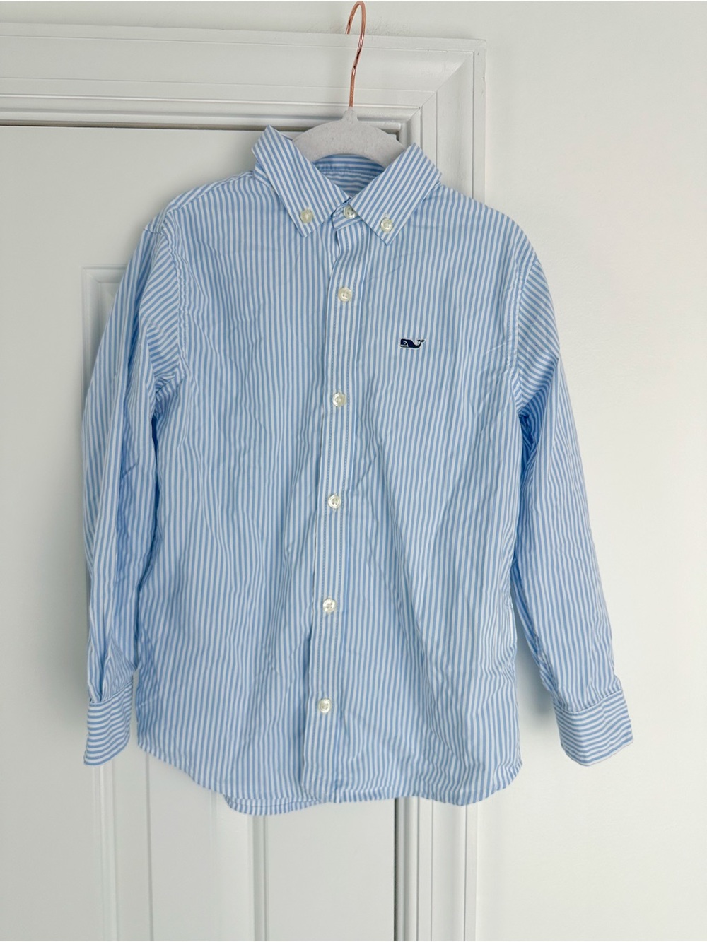 Vineyard Vines Boys Blue Stripe Button-Down Shirt size 5